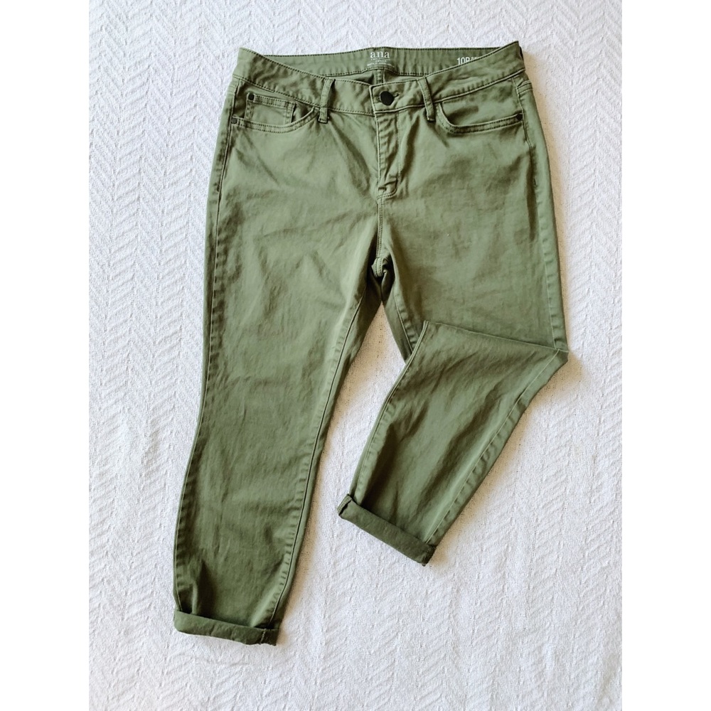 a.n.a. Olive Green Skinny Jeans